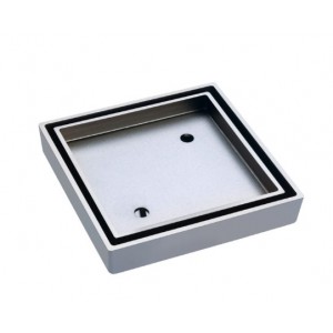 Square Tile Bed Floor Waste, 75mm Outlet